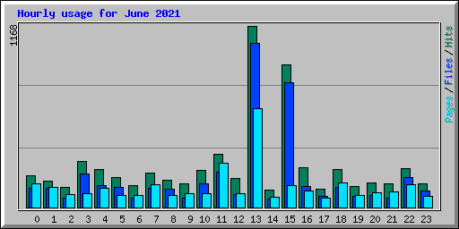 Hourly usage for June 2021