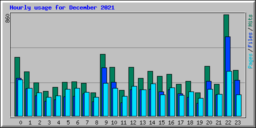 Hourly usage for December 2021