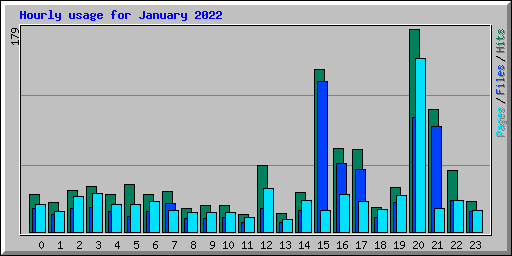 Hourly usage for January 2022