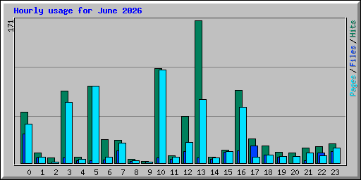 Hourly usage for June 2026